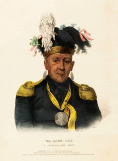 Wa-Baun Lake, A Pottawatomie Chief (1838), Native American, Historical North American Indian