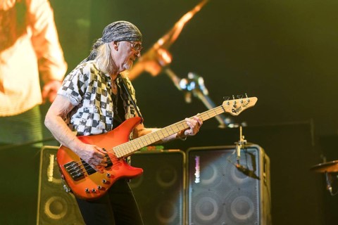 Roger Glover, bassist of Deep Purple live on 1 More Time Tour at the Max-Schmeling-Halle in Berlin