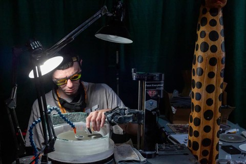 Detroit, Michigan, Artists create glass and other artworks at the Michigan Glass Project's annual