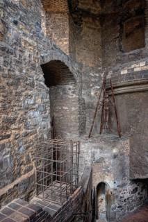 Prague Castle, Medieval metal Torture cage in the Daliborka tower, Prague, Czech Republic, Europe
