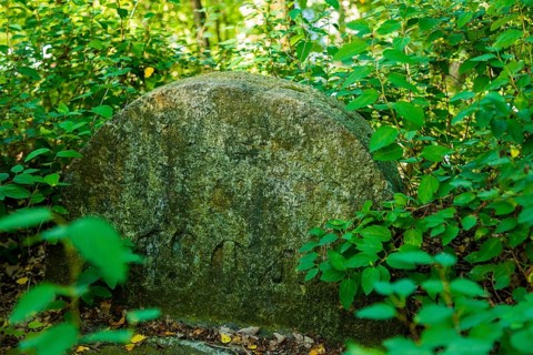 Wegestein at the Altväterbrücke, Halsbrücke, Halsbrücke, Saxony, Germany, Europe
