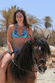 Riding holiday, Djerba, Tunisia, swimming with horses, riding, sea, Africa