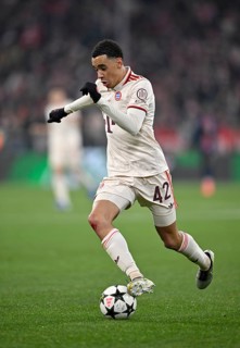 Jamal Musiala FC Bayern Munich FCB (42) Action on the ball, Champions League, Allianz Arena,