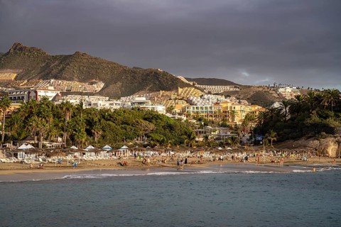 The beach Playa del Duque, Costa Adeje, Tenerife, Canary Islands, Spain, Europe