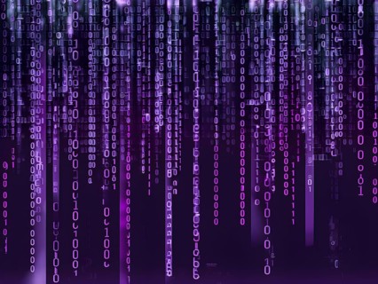 Abstract animation of binary code cascading down like digital rain, representing data insights in