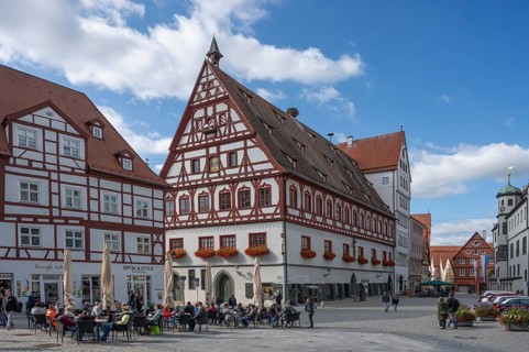 Former dance house with bread house, now municipal administration building, built in 1443,