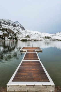 Bettmersee, mountain lake, alpine, bathing, swimming, footbridge, wooden footbridge, tranquillity,