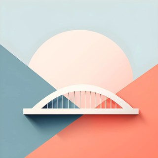 Minimalist abstract wallpaper illustration symbolizing architecture in simple geometric shapes, AI