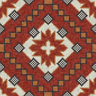 Mosaic tiles background, seamless vector pattern