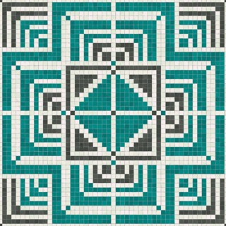 Mosaic tiles background, seamless vector pattern