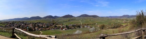 View of the Palatinate Forest from the small Kalmit (Ilbesheim near Landau)