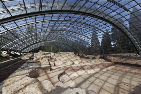 Roman bath ruins Badenweiler, swimming pool remains, spa town Badenweiler, Black Forest,