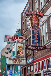 Ernest Tubb Record Shop and Nashville Crossroads live music venue in The District on Lower Broadway