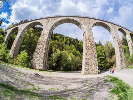 Viaduct Ravennabridge, near Hinterzarten, Black Forest, Ravenna gorge, Baden-Württemberg, Germany,