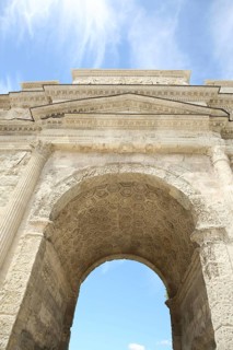 Relief on the archway of the city foundation arch, triumphal arch, UNESCO, Roman period, antique,
