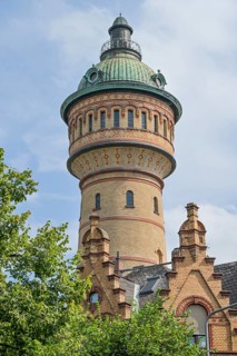 Biebrich Water Tower, Rudolf-Vogt-Straße, Wiesbaden, Hesse, Germany, Europe