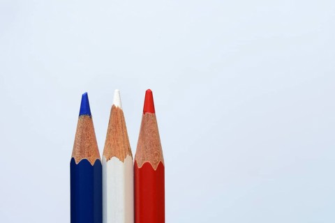 Coloured pencils in the national colours of France, national colour