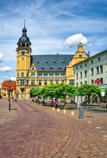 Town hall on the market square, Köthen, Saxony-Anhalt, Germany, Europe
