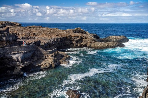 Natural bay near Charco Manso, El Hierro, Canary Islands, Spain, Europe