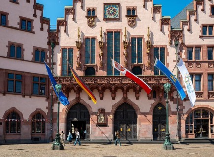 Römer area around the town hall, Frankfurt, Hesse, Germany, Europe