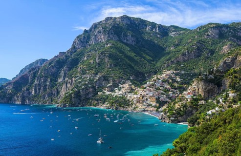 View of Positano, Amalfi Coast, Italy, Europe