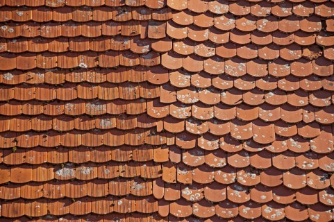 Plain tile roof panels, Germany, Europe
