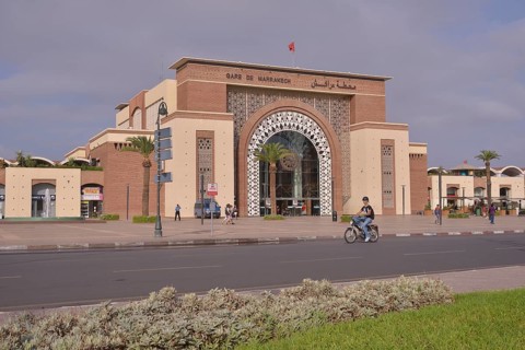 Gare de Marrakech, railway station, Marrakesh, Marrakesh-Tensift-El Haouz region, Morocco, Africa