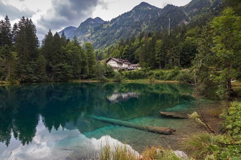 Christlessee in Gottenried, Trettachtal, near Oberstdorf, Oberallgäu, Allgäu, Bavaria, Germany,