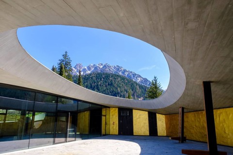 Shopping Mall, Dobbiaco, Pustertal, South Tyrol, Italy, Europe