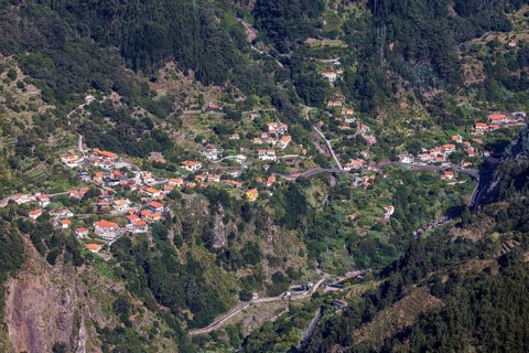 Nun's Valley, Curral das Freiras, view from Miradouro do Paredao, Madeira, Portugal, Europe