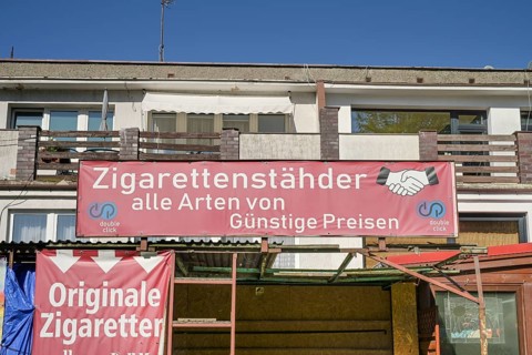 Shop, duty-free sale of cigarettes, Swinoujscie, West Pomeranian Voivodeship, Poland, Europe