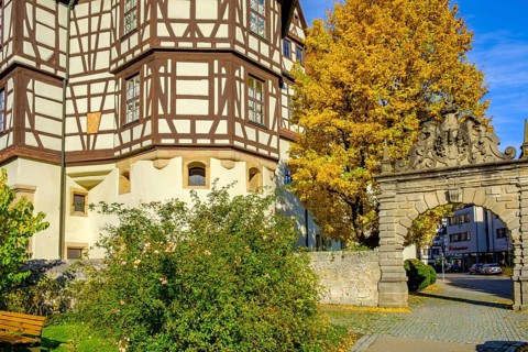 Residenzschloss Urach, Gothic and Renaissance building, Bad Urach, Swabian Alb, Baden-Württemberg,