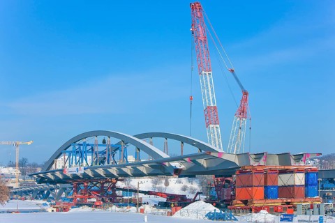 Waldschlößchen bridge final assembly