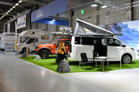 Campervan exhibition stand