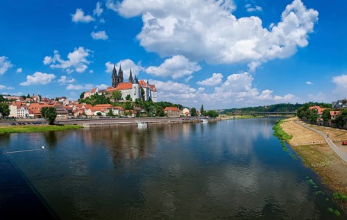 Meissen castle hill with cathedral