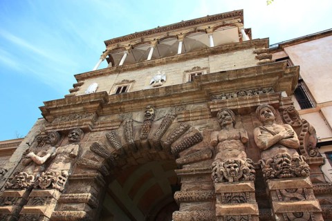 City of Palermo, the Porta Nuova, new gate, the most important city gate at the north end of the