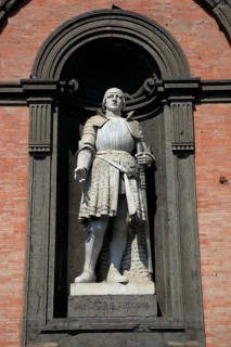 Statue of Alfonso di Aragona at Palazzo Reale, Palace of the Viceroys, in Piazza del Plebescito,