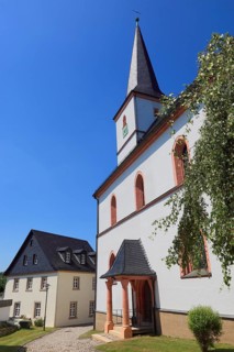 The fortified church Zum Heiligen Geist in Grafengehaig. It is one of the best-preserved and oldest