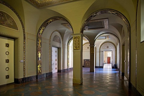 Neues Rathaus, interior view, Wilhelminian palace-like magnificent building in eclectic style,