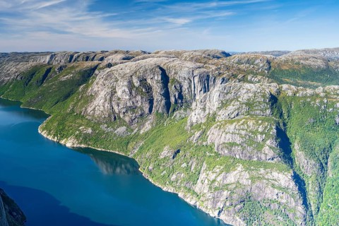Mountains by the Lysefjord, Lysebotn, Rogaland, Norway, Europe