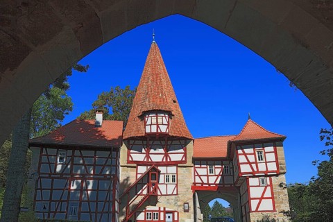 The Rödelsee Gate, south side, Iphofen, district of Kitzingen, Lower Franconia, Bavaria, Germany,