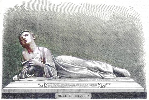 The dying Tarcisius, Tharsicius, Tarsitius, Tarcisius and Tarkisius, according to legend a Roman