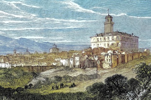 Monte Rotondo in the Papal States, 1869, Rome, Italy, Historic, digitally restored reproduction of