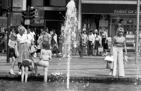 A hot summer day on 04.07.1975 in the city of E, Germany, Europe