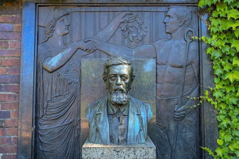 Grave of Wilhelm Liebknecht, Socialist Memorial, Friedrichsfelde Central Cemetery, Gudrunstrasse,