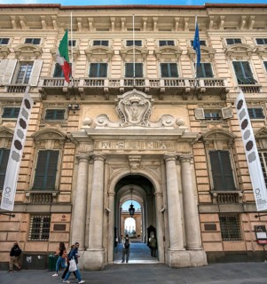 Main façade of the Palazzo Reale, now the National Museum, Via Balbi, 10, Genoa, Italy, Europe