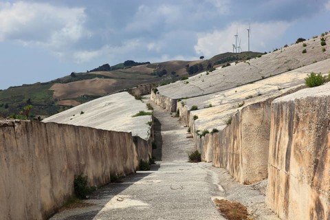 Gibellina Vecchia, after the earthquake of 1968, part of the ruins of Gibellina was buried under a