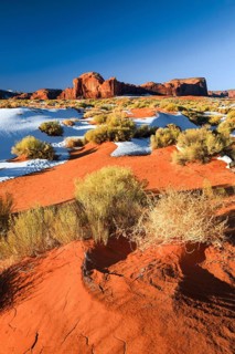 Monument Valley in Winter, Table Mountains and Monolites, Utah, USA, North America