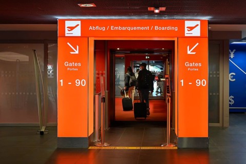 Entrance to the gates, EuroAirport, Basel