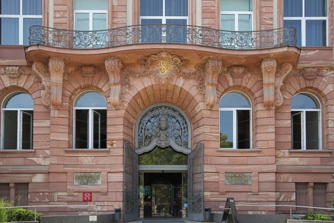 Entrance to the Senckenberg Naturmuseum, Senckenberg Museum, Museum, Westend, Main, Frankfurt,
